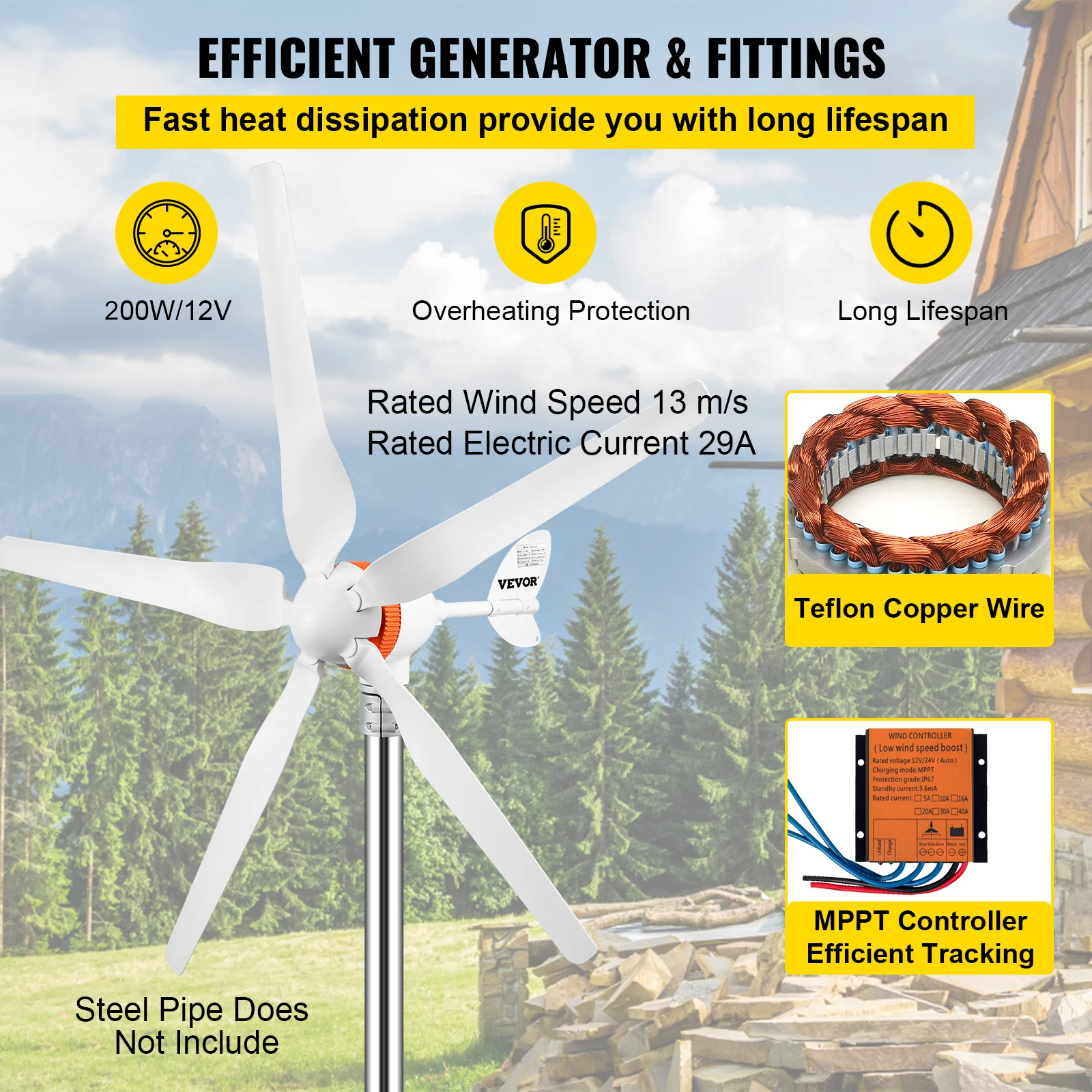 Kleine Windturbine Generator 3 - Renewable Energy Use recensie en prijs