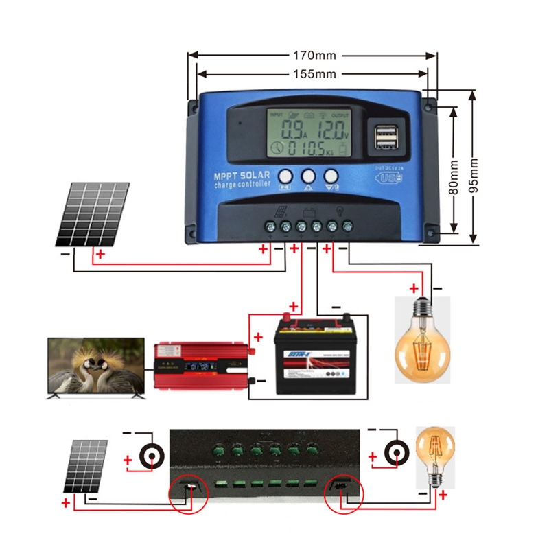 12V 24V WiFi Bluetooth MPPT So - Pwm Charge Controller recensie en prijs