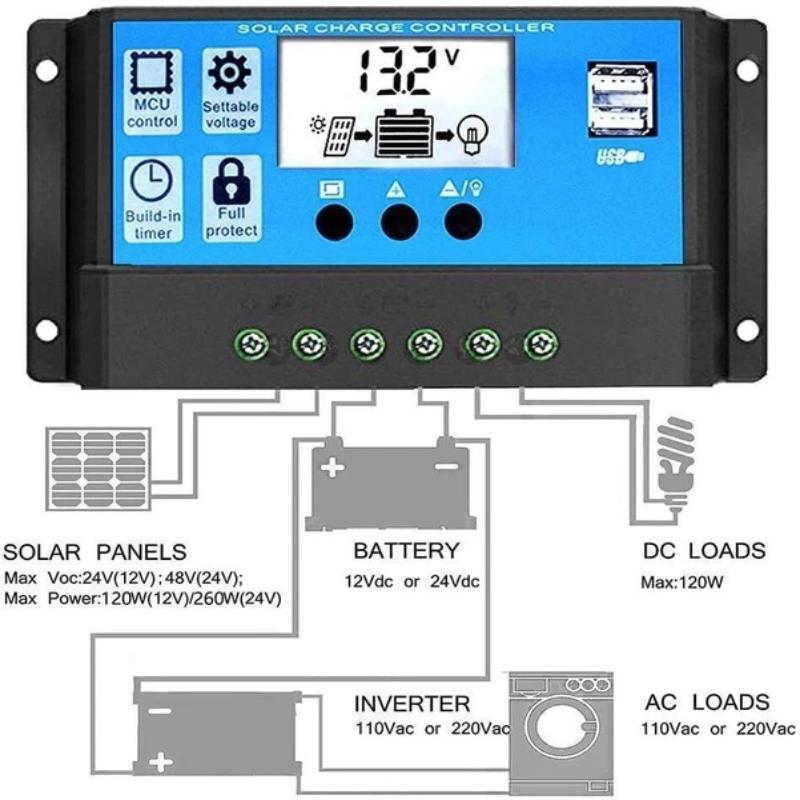 1Pc Solar Charge Controller 10 - Pwm Charge Controller recensie en prijs