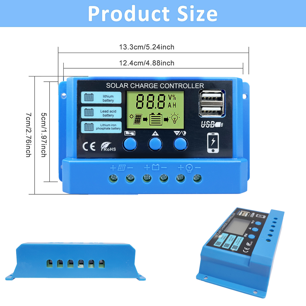 24H Verzending 10A 20A 30A Sol - Pwm Charge Controller recensie en prijs