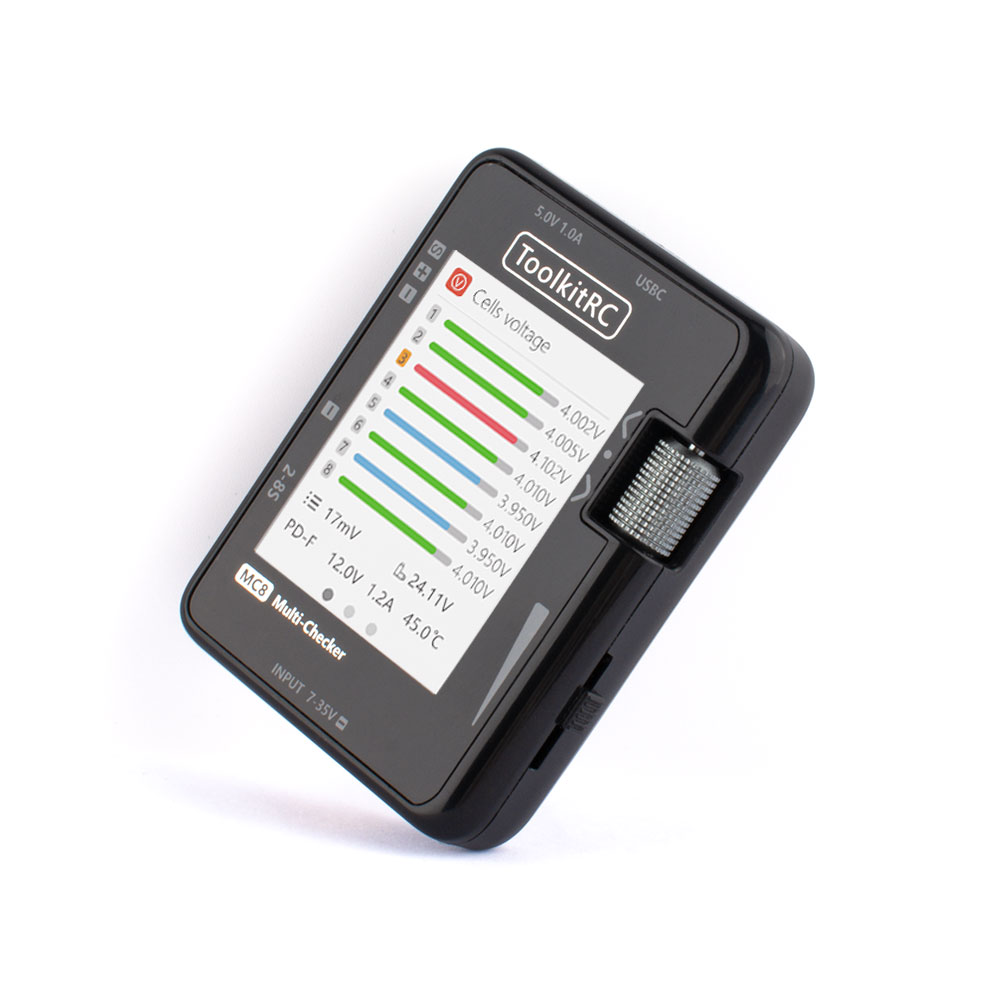 ToolkitRC MC8 Mini Cell Checke - Pwm Charge Controller recensie en prijs